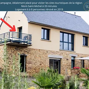 Maison Comprenant Deux A Louer, Ensemble Ou Independamment, Capacite De 4 A 19 Personnes Idealement Place Pour Visiter Le Mont-saint-michel, Saint-malo Et Les Alentours Baguer-Pican